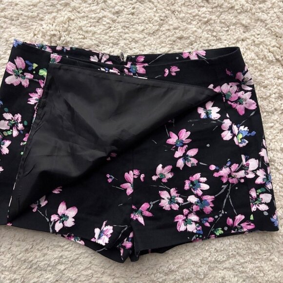 Express Floral Skort Womens 2 Faux Wrap Skirt Cotton Twee Hot Pants Boho Hippie - Picture 7 of 10